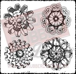 Medallions Unmounted Rubber Stamps from Red Rubber Designs