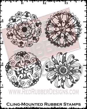 More Medallions Cling Mounted Rubber Stamps from Red Rubber Designs