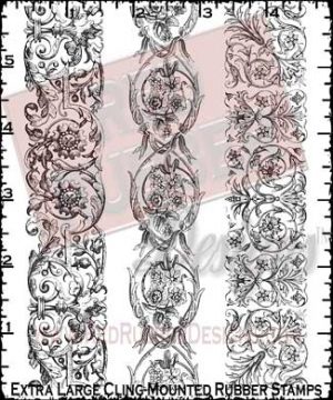Victorian Borders Cling Mounted Rubber Stamps from Red Rubber Designs