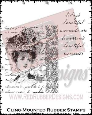 Eloise Collage Cling Mounted Rubber Stamps from Red Rubber Designs