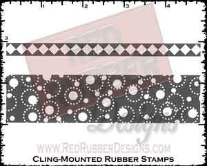 Showy Strips Cling Mounted Rubber Stamps from Red Rubber Designs