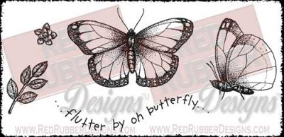 Flutter By Unmounted Rubber Stamps from Red Rubber Designs