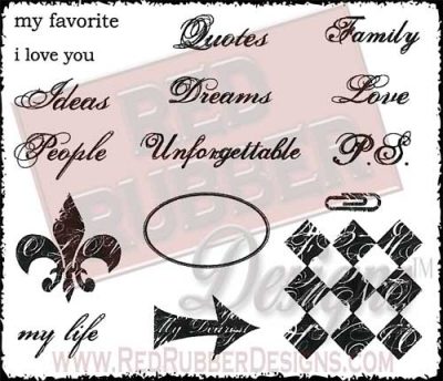 My Life Unmounted Rubber Stamps from Red Rubber Designs