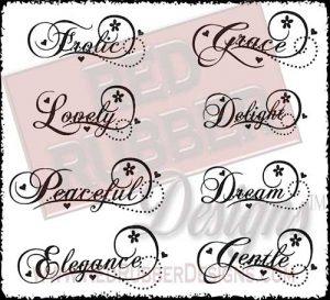Sweet Swirls Unmounted Rubber Stamps from Red Rubber Designs