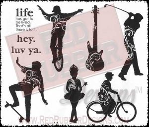 Hey Life Unmounted Rubber Stamps from Red Rubber Designs