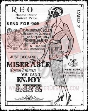 Enjoy Life Unmounted Rubber Stamp from Red Rubber Designs